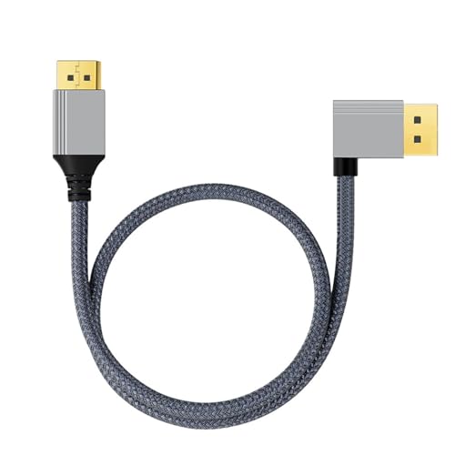 FackLOxc Videokabel, 4K, 60 Hz, gerade auf rechtwinklige Anschlüsse, DisplayPort 1.2, für Computer-Grafikkarte, HDTV-Monitore von FackLOxc