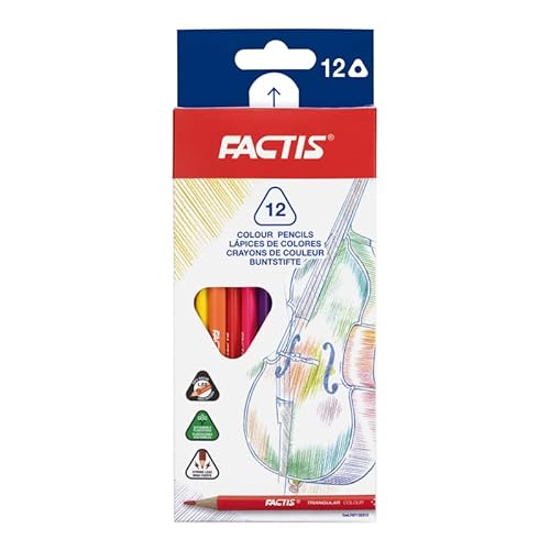 Box 12 dreieckige Buntstifte FACTIS® von Factis