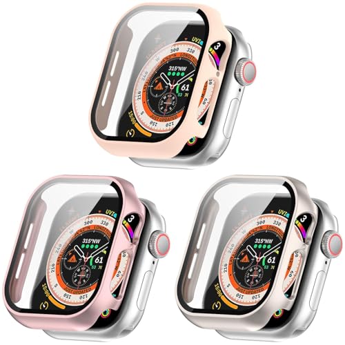 3 Stück Hülle mit Displayschutz Kompatibel mit Apple Watch Series 10 42mm, 360° Rundum Ultradünne PC Hard Hülle, Kratzfest Hardcase für Apple Watch Series 10 von Factorys