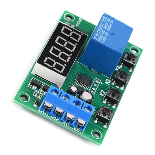 30 g YYC-2S LED-Anzeige Einstellbares Timer-Relais-Automatisierungs-Steuerschaltermodul mit Kunststoffmaterial, 24 allgemeinen Funktionen und geringem Stromverbrauch(12V) von Fafeicy