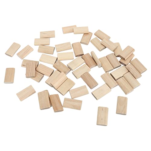 Fafeicy 50 Stück Domino-Zapfen aus Buche, 8 X 40 Mm / 0,31 X 1,57 Zoll, Lose Zapfen, Holzbearbeitungszubehör, Zum Spleißen von Möbeln, Möbelbau und Rahmentechnik von Fafeicy