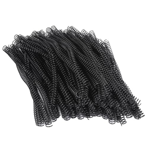 Bindespirale, 100 Stück, 48 Zähne, Bindespirale, 12,7 Mm Durchmesser, 4:1, 90 Stück, A4-Papierkapazität, Bindespiralen, Ring, Kämme und Stacheln (BLACK) von Fafeicy