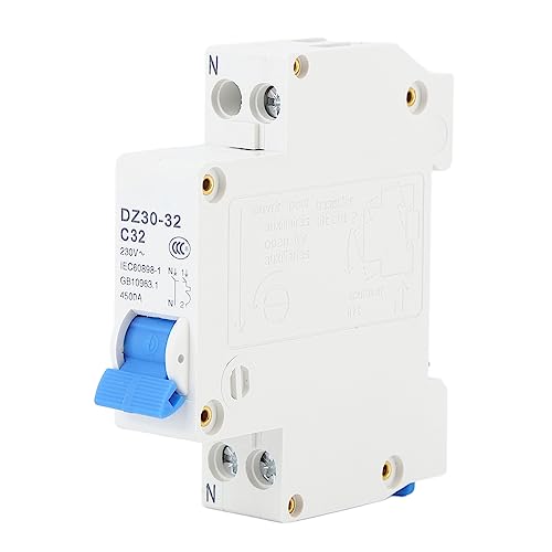 Fafeicy 32A Mini-Leistungsschalter, Einpoliger AC 230 V DIN-Schienenmontage, Double In Double Out für Kurzschluss- und Überlastschutz In Elektrischen Haushaltssystemen Fafeicy 32A Mini-Leistungsschalter, Einpoliger AC 230 V DIN-Schienenmontage, Double In Double Out für Kurzschluss- und Überlastschutz In Elektrischen Haushaltssystemen von Fafeicy