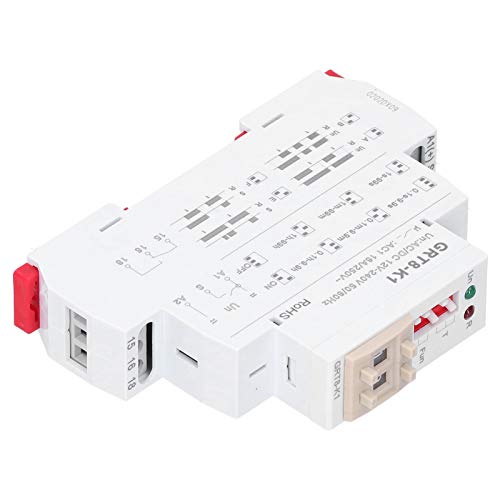 Zeitrelais, 4 Verzögerungsmodi, Digitale Elektronische Komponenten GRT8-K1 AC/DC 12 V–240 V, 50/60 Hz, Extrem Großer Bereich, Kleine Größe, AC/DC-Netzteil von Fafeicy