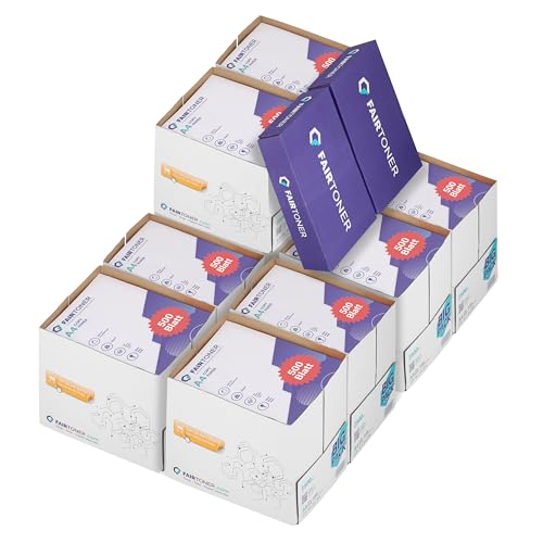 FairToner Kopierpapier 25.000 Blatt DIN-A4 80g, Weiß (50 x 500 Blatt / 50er Pack) Universal Druckerpapier von FairToner