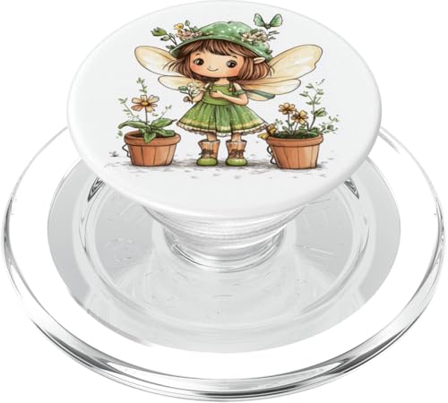 Bezaubernde Feengärtnergrafik für den Frühling PopSockets PopGrip für MagSafe von Fairy Gardener Outfit