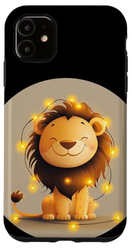 Hübscher Löwe mit Lichterkette für Jungen und Mädchen Hülle für iPhone 11 von Fairy Lights Lion