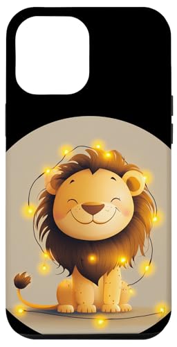 Hübscher Löwe mit Lichterkette für Jungen und Mädchen Hülle für iPhone 12 Pro Max von Fairy Lights Lion