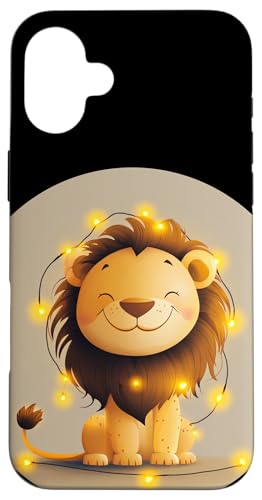 Hübscher Löwe mit Lichterkette für Jungen und Mädchen Hülle für iPhone 16 Plus von Fairy Lights Lion