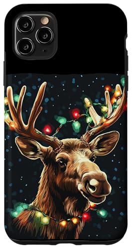 Hülle für iPhone 11 Pro Max Buntes Elch-Outfit für Erwachsene und Kinder von Fairy Lights Moose