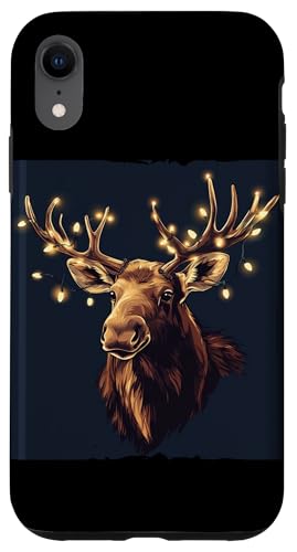 Hülle für iPhone XR Lichterkette Elch Kostüm für Tiere und Elchliebhaber von Fairy Lights Moose