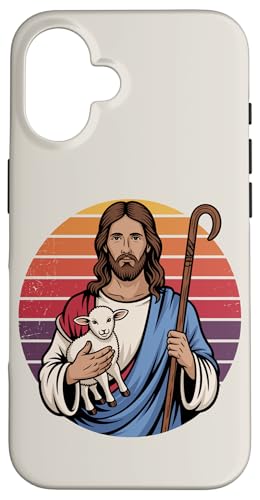 Jesus The Good Shepard Christian Retro Bibelvers Jesus Hülle für iPhone 16 von Faith-Based Inspirational Quotes for Men & Women