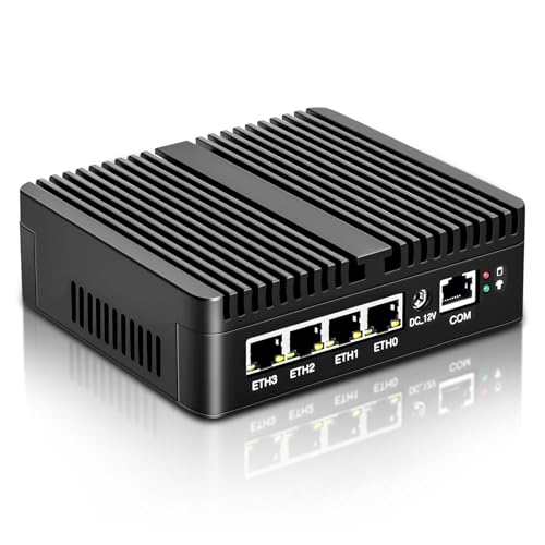 FakestarPC Micro-Gerät – Pare – Feuer N4000,4X i226 – V 2,5 G ohne Lüfter, Mini-PC ohne Ram ohne Nvme, HDMI, DP, RJ45 COM, 4 x USB Gigabit Ethernet AES – oder VPN-Router openwrt Barebone von FakestarPC