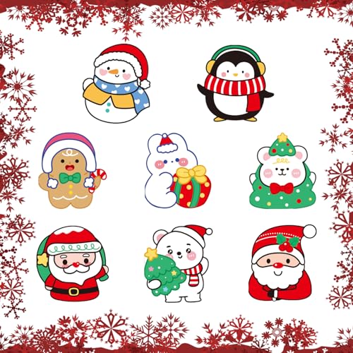 24PCS Weihnachtsgrußkarten, Cartoon Frohe Weihnachten-Grußkarte mit Verschiedenen Formen, Weihnachten Geschenkkarte, Weihnachts Nachrichtenkarte für Kinder Freunde Familie Party Einladungskarte von Falafoty