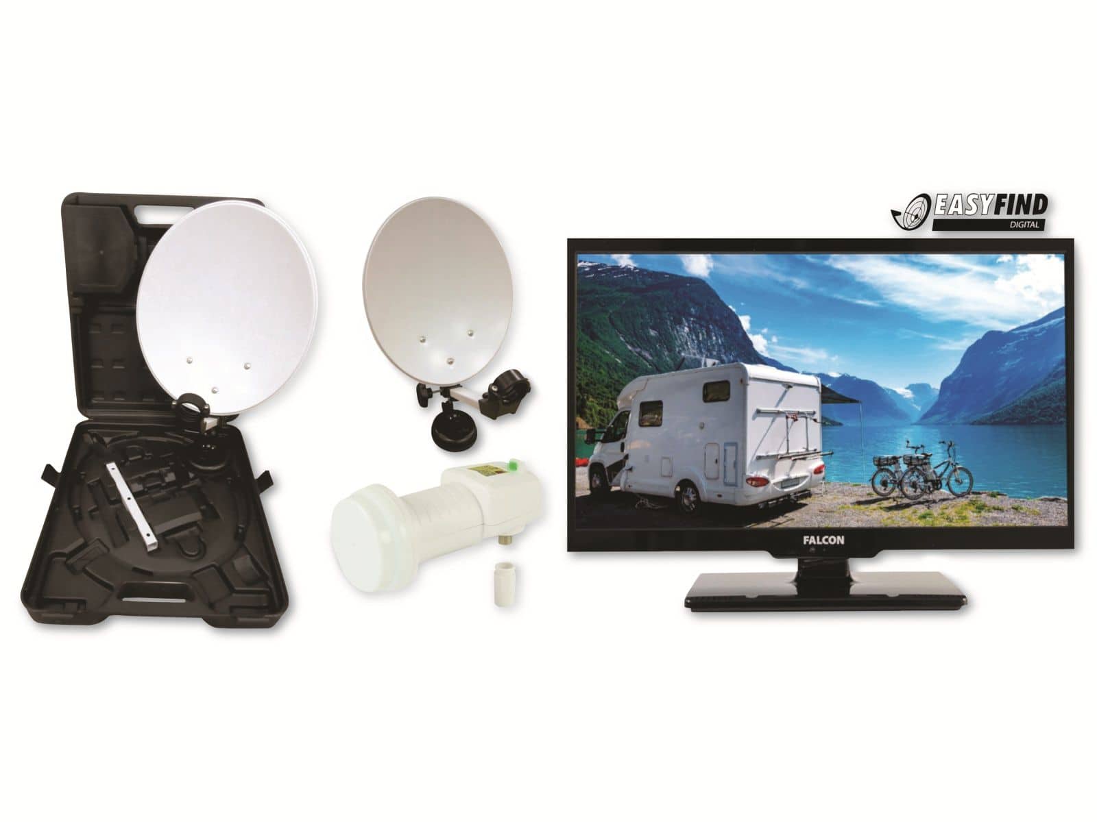 FALCON Easyfind TV Camping Set, inkl. LED-TV 61 cm (24") von Falcon