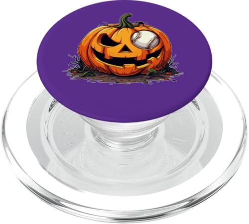 Herbstball Baseball - saisonaler Kürbis lustig Halloween PopSockets PopGrip für MagSafe von Fall Baseball Spooky Pumpkin Baseball Apparel