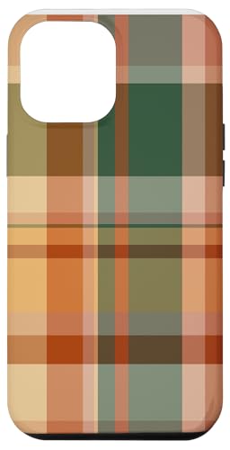 Hülle für iPhone 14 Plus Orange Grün Olive Halloween Plaid Ernte Dankbare Jahreszeit von Fall Halloween Thanksgiving Gift Shop