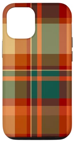 Hülle für iPhone 14 Pro Orange Grün Olive Halloween Plaid Ernte Dankbare Jahreszeit von Fall Halloween Thanksgiving Gift Shop