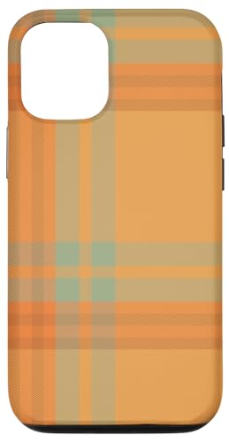 Hülle für iPhone 15 Pro Orange Grün Olive Halloween Plaid Ernte Dankbare Jahreszeit von Fall Halloween Thanksgiving Gift Shop