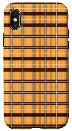 Hülle für iPhone X/XS Orange Braun Olive Halloween Plaid Ernte Dankbare Jahreszeit von Fall Halloween Thanksgiving Gift Shop