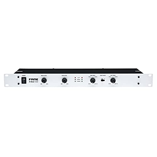 Fame Audio X-Over MKII Frequenzweiche 19 Zoll, 2-Kanal, 50-30000 Hz, XLR und Cinch Ausgänge, geeignet für Studio und Live Sound Setup von Fame Audio