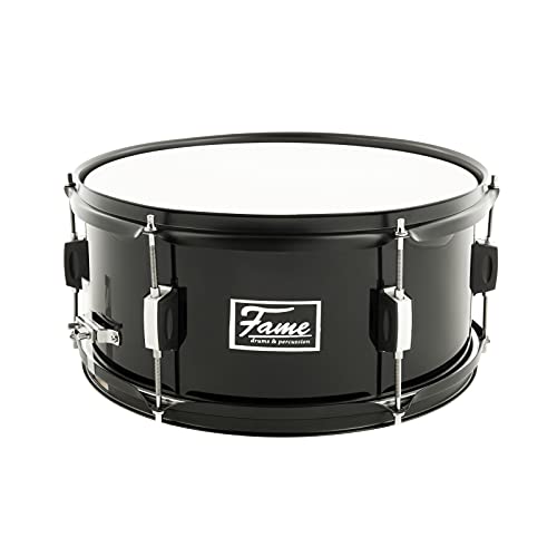 Fame First Step Snare Drum, 14"x6.5", Piano Black, Mischholz Kessel, Robuste Stahlspannreifen, 6 Spannschrauben, Ideal für Anfänger und Musikschulen" von Fame