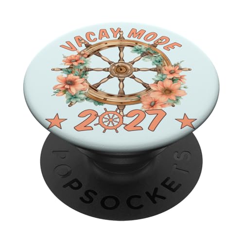 Familien-Kreuzfahrtschiffreisen - Vacay-Modus 2027 PopSockets Klebender PopGrip von Family Cruise Time Adventures Cruise Ship Apparel