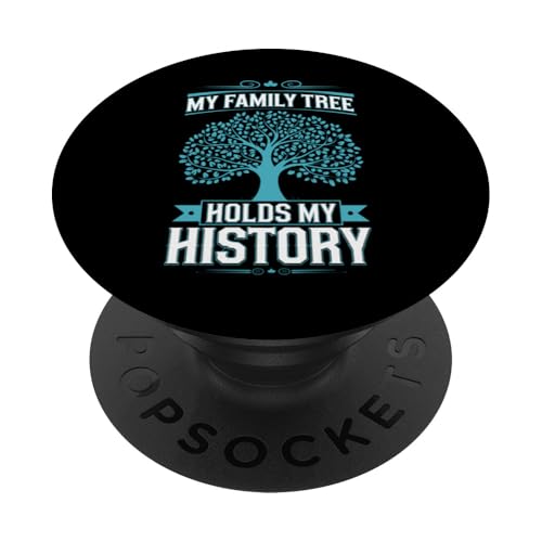 Genealogie und Ahnenforschung Familienbaum und Erbe PopSockets Klebender PopGrip von Family History and Ancestry Exploration Enthusiast