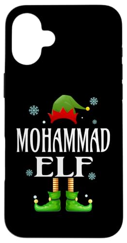 Hülle für iPhone 16 Plus MOHAMMAD Elf Xmas Funny Herren Familie Matching Christmas von Family Holiday Matching Christmas Elf Gifts.