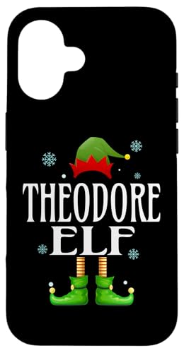 Hülle für iPhone 16 Theodore Elf Xmas Lustig Herren Familie Passende Weihnachten von Family Holiday Matching Christmas Elf Gifts.