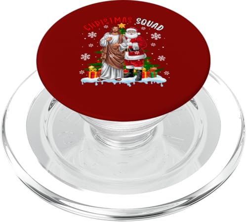 Christmas Squad Funny Santa And Jesus Costume Friends Team PopSockets PopGrip für MagSafe von Family Lover Christmas Costume