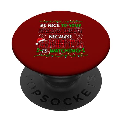 Santa Watching Nice To Your Financial Analyst Xmas Job Team PopSockets Klebender PopGrip von Family Lover Christmas Costume