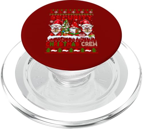 Security Christmas Crew Job Team-Pullover mit drei Weihnachtszwergen PopSockets PopGrip für MagSafe von Family Lover Christmas Costume