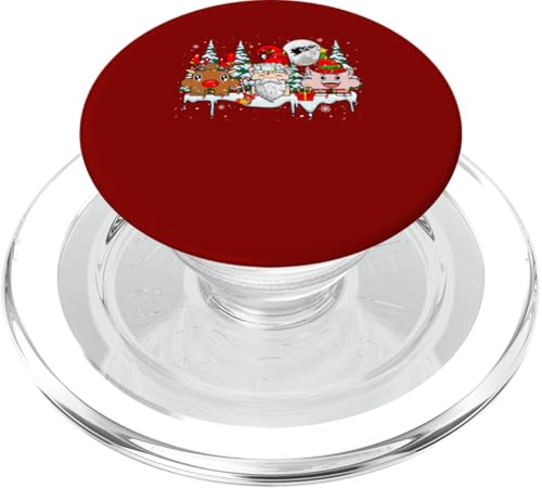 Three Santa Reindeer Elf Puzzle Pieces Autism Awareness Xmas PopSockets PopGrip für MagSafe von Family Lover Christmas Costume