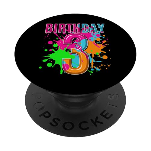 Kind, es ist mein 3. Geburtstag, drei, 3 Jahre alt, Geburtstag. PopSockets Klebender PopGrip von Family Matching Birthday Gifts Boys Girls