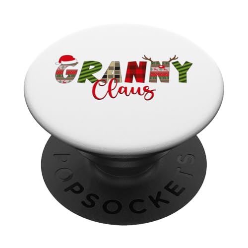 Weihnachtsmütze für Oma und Nikolaus, Rentier, Familie passend PopSockets Klebender PopGrip von Family Matching Christmas Claus Reindeeer apparel