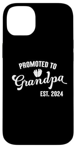 Hülle für iPhone 14 Plus Promoted to Grandpa Est 2024 Grandad First Time Grandpa 2024 von Family Matching First Child Co.