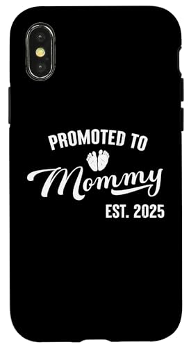 Hülle für iPhone X/XS Promoted to Mommy Est 2025 First Time Mom Mommy 2025 von Family Matching First Child Co.