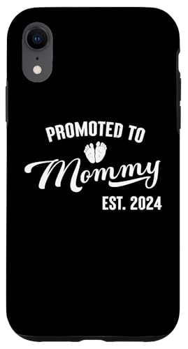 Hülle für iPhone XR Promoted to Mommy Est 2024 First Time Mom Mommy 2024 von Family Matching First Child Co.