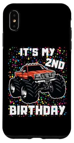 Hülle für iPhone XS Max Monstertruck für Jungen und Mädchen, es ist mein 2. Geburtstag, für Jungen, 2 Jahre von Family Matching Kids Monster trucks Birthday Gifts