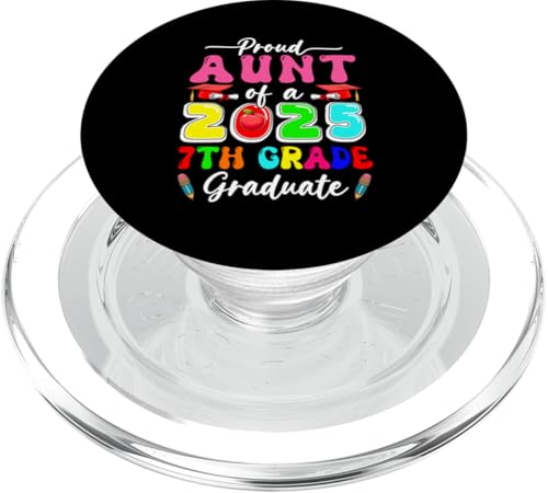 Proud Aunt Of A 2025 7th Grade Graduate Family Group PopSockets PopGrip für MagSafe von Family Women Graduation Costume