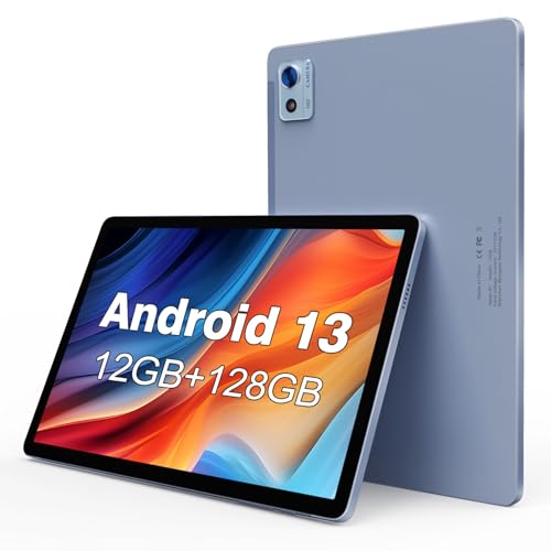 FancyFish Android 13 Tablet mit 10.1 Zoll, 1920 × 1200 FHD Display, Octa-Core 2,0 GHz CPU, 12 GB RAM + 128 GB ROM (TF erweitern 1TB), 5G WLAN, Bluetooth 5.0, 6000 mAh von FancyFish