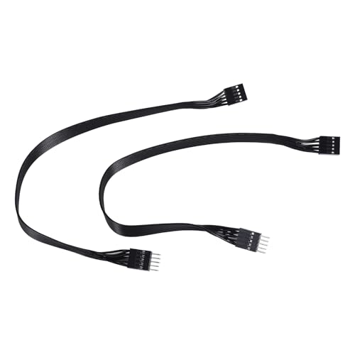 Fangxuee 2 StüCk Motherboard HD Audio 9Pin Stecker auf Buchse VerläNgerung Kabel für PC DIY Schwarz 30CM von Fangxuee