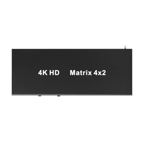 Fangxuee -Kompatibler Matrix 4X2 Switch Splitter 4K 30Hz mit Audiounterstützung 3D-Funktion für DVD HDTV TV-Box Projektor EU-Stecker von Fangxuee