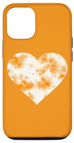 Hülle für iPhone 13 Herz-Orange mit Batikfärbung – niedliche Valentinstag-Grafik von Fantabulous Acc