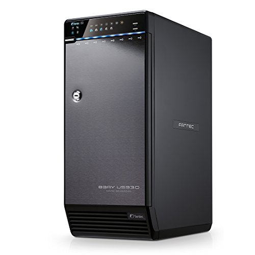 FANTEC Qb-X8US3R Externes 8-fach Raid Festplattengehäuse (für 8x 8, 89 cm (3, 5 Zoll) SATA Festplatten, USB 3.0 SuperSpeed und eSATA Anschluss, Raid Funktion (0/5/10/50/Big), 2x 80 mm Lüfter) Schwarz von Fantec