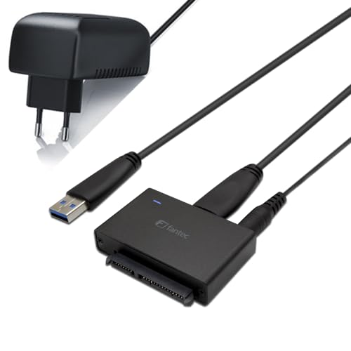 FANTEC USB 3.2 Gen2 zu SATA Adapter für 1x 3,5/2,5 Zoll SSD oder HDD, Transferraten bis 10Gbit/s (SUPERSPEED+) von Fantec