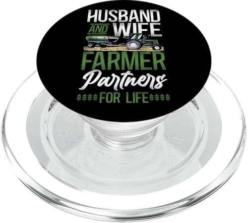 Landwirtschaft Bauer Ehemann Ehefrau Ehe Traktor Vintage Ehemann PopSockets PopGrip für MagSafe von Farm Agriculture HD0