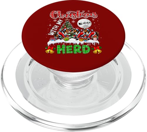 Christmas With My Herd Xmas Three Santa Santa Horses Farmer PopSockets PopGrip für MagSafe von Farmer Christmas Costume