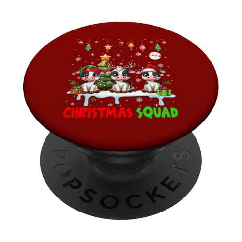 Drei Weihnachtsmann Rentier Elf Kühe Weihnachten Bauernliebhaber Kinder PopSockets mit austauschbarem PopGrip von Farmer Christmas Costume